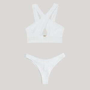 Lined Soft-Cup Bikini Top and Brazilian Bikini Bottoms